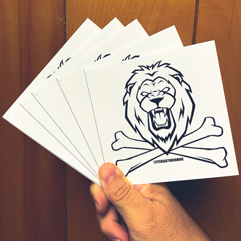 Beast or Famine (5 Pack Lion Sticker)
