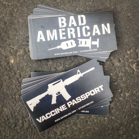 Bad American x Vax Pass (5 Pack Vax Sticker)