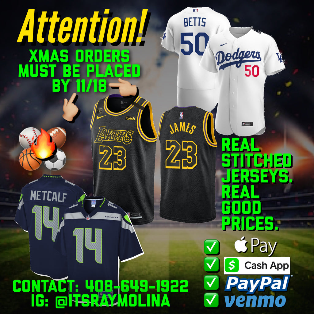 Authentic Stitched Jersey's (Xmas Sale)