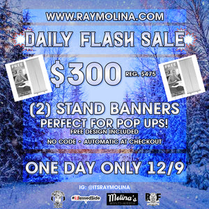 Today's Daily Flash Sale - 2 Roll Out Banners!