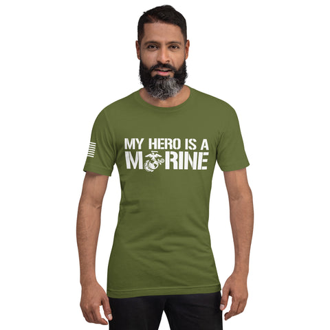 My Hero Is A Marine - Military Green Unisex t-shirt