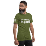 My Hero Is A Marine - Military Green Unisex t-shirt